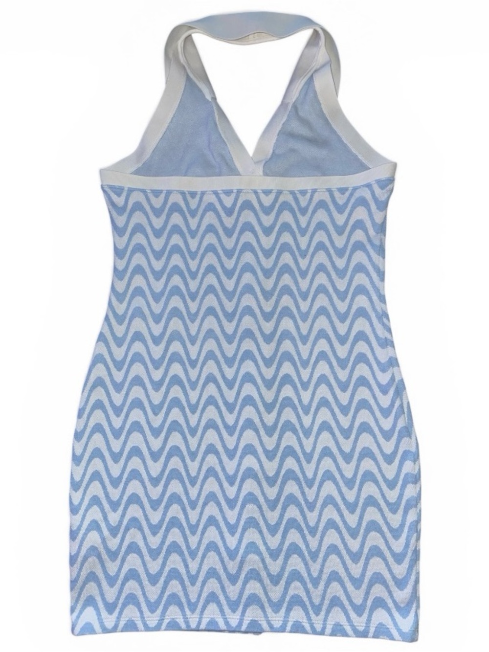 H&M Women's Blue and White Mini Halter Dress - Picture 3 of 10